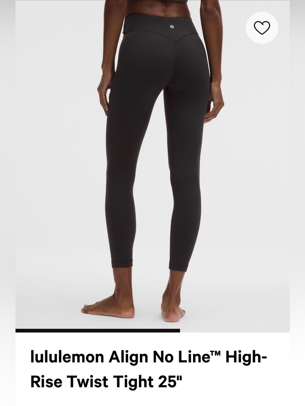 Lululemon Align no line twist tight 25 inch size 8 NWT